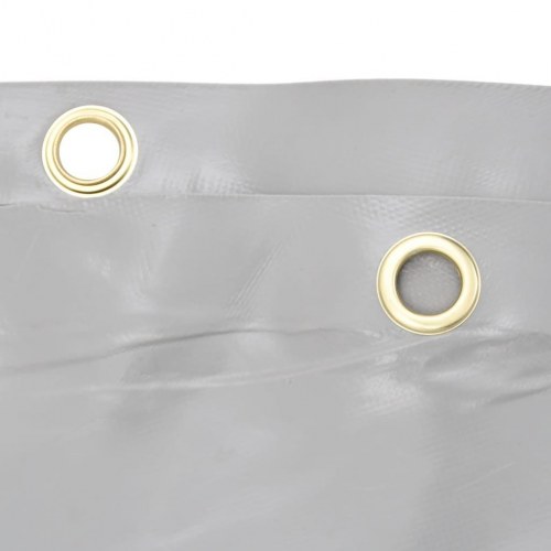 Presenning 5×8 m - 650 g/m², grå, kraftig PVC-belagt