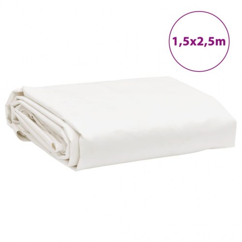 Presenning 1,5 × 2,5 m - 650 g/m², hvid