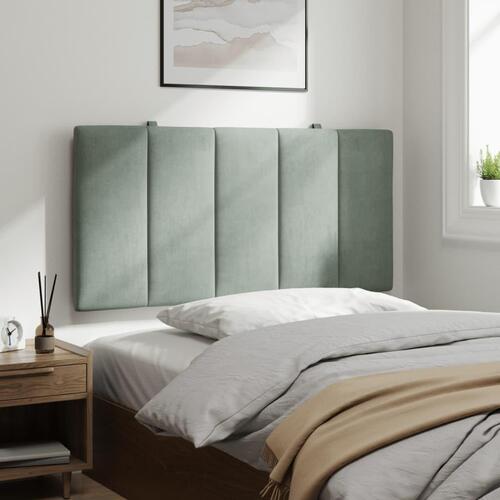 Gavlpude 100 cm velour lysegrå
