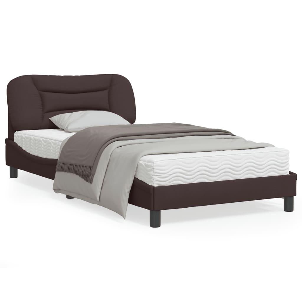 vidaXL sengeramme uden madras Hvar Mørkebrun 100x200 cm Stof
