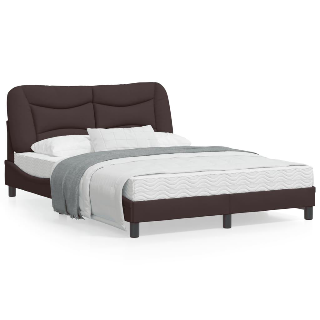 Sengeramme uden madras Hvar 140x200 cm stof mørkebrun
