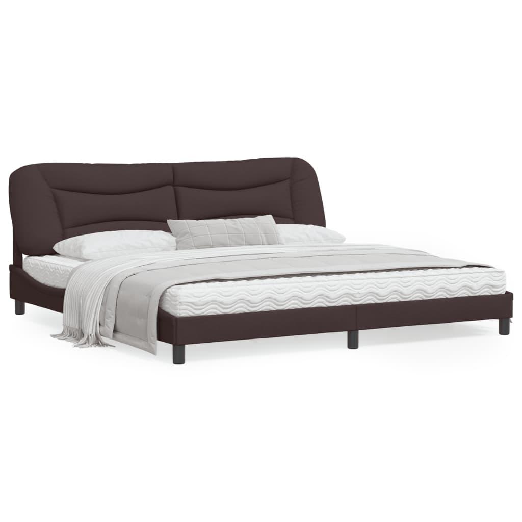 Sengeramme uden madras Hvar 200x200 cm stof mørkebrun
