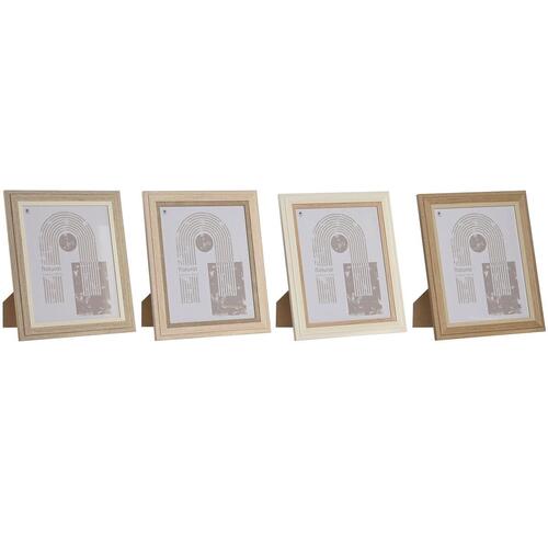 Fotoramme Home ESPRIT Krystal Træ MDF Skandinavisk 23 x 2,8 x 28 cm (4 enheder)