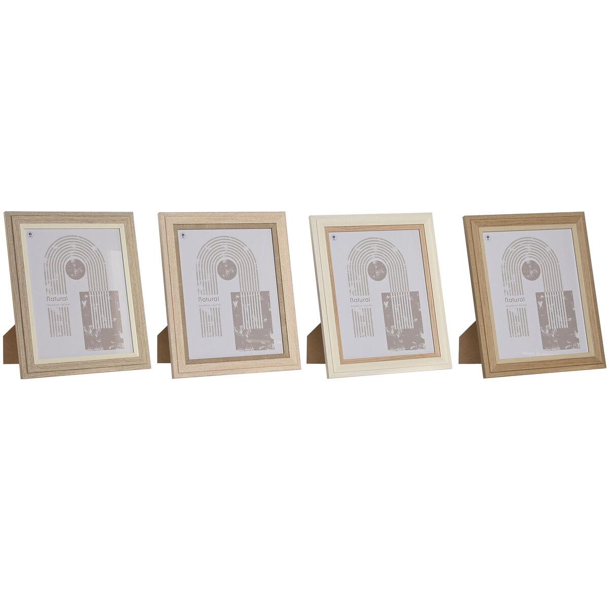 Fotoramme Home ESPRIT Krystal Træ MDF Skandinavisk 23 x 2,8 x 28 cm (4 enheder)