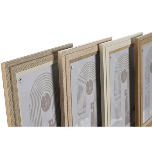 Fotoramme Home ESPRIT Krystal Træ MDF Skandinavisk 23 x 2,8 x 28 cm (4 enheder)