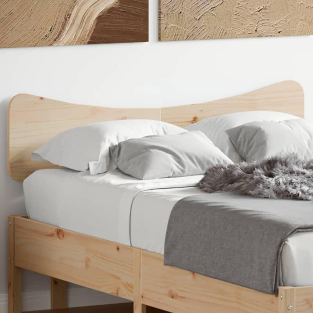Sengegavl Massivt Fyrretræ - Naturfarvet / 120 cm