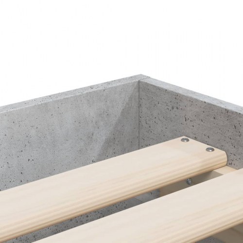 Sengeramme med skuffer 90×200 cm - konstrueret træ, betongrå