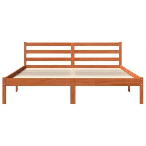 Sengeramme 200 x 200 cm i massivt fyrretræ - gyldenbrun