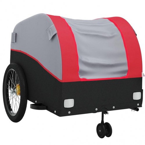Cykelanhænger 45 kg - jern, sort/rød