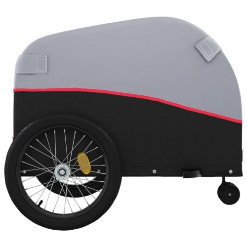Cykelanhænger 45 kg - jern, sort/rød