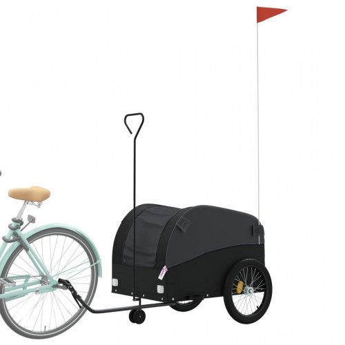 Cykelanhænger 45 kg - jern, sort