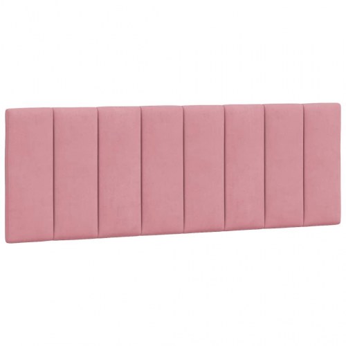 Gavlpude Hanko 120 cm i velour - lyserød sengegavl