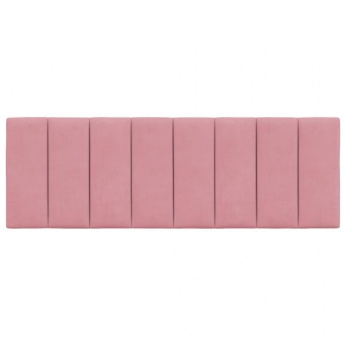 Gavlpude Hanko 120 cm i velour - lyserød sengegavl
