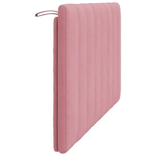Gavlpude Hanko 120 cm i velour - lyserød sengegavl