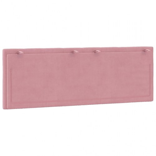 Gavlpude Hanko 120 cm i velour - lyserød sengegavl