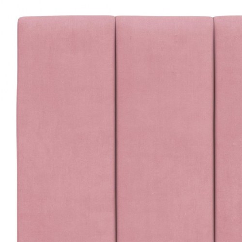 Gavlpude Hanko 120 cm i velour - lyserød sengegavl