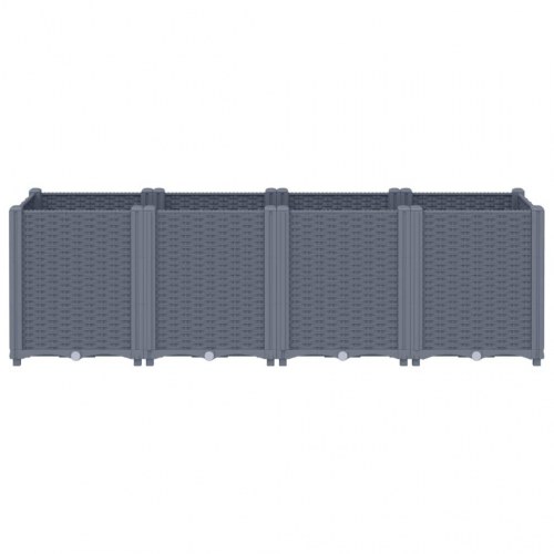 Plantekasse 160 x 40 x 53 cm med 4 moduler - blågrå