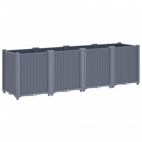 Plantekasse 160 x 40 x 53 cm med 4 moduler - blågrå