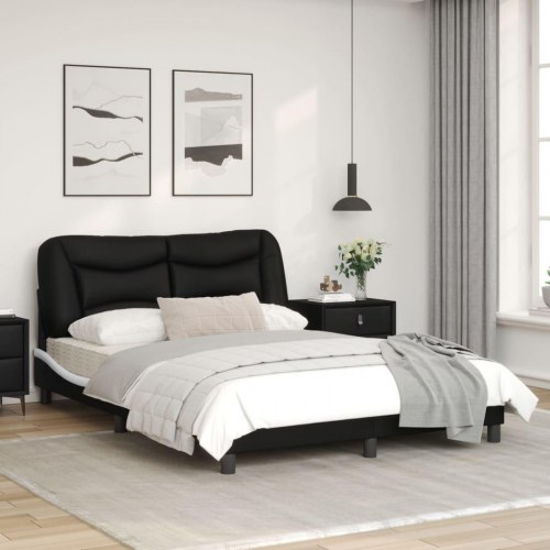 Sengeramme Hvar 120 x 200 cm uden madras - sort/hvid
