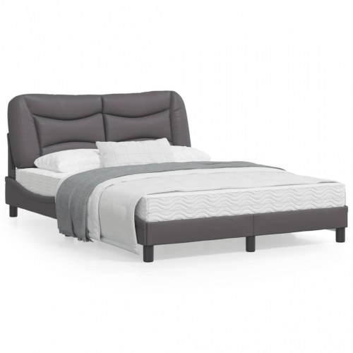 Sengeramme Hvar 140 x 190 cm uden madras - grå kunstlæder