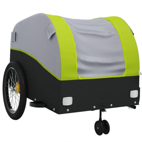 Cykelanhænger 45 kg - jern, sort/grøn