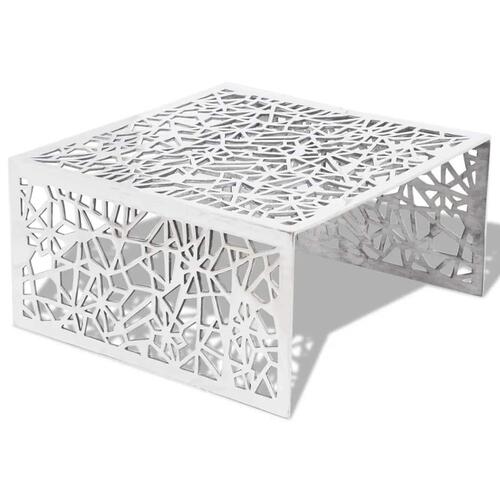 Sofabord geometriske udskæringer aluminium