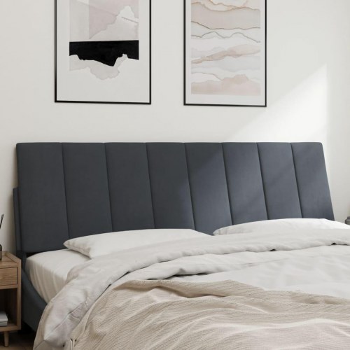 Gavlpude Hanko 160 cm i velour - mørkegrå