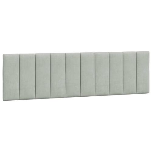 Gavlpude 180 cm velour lysegrå