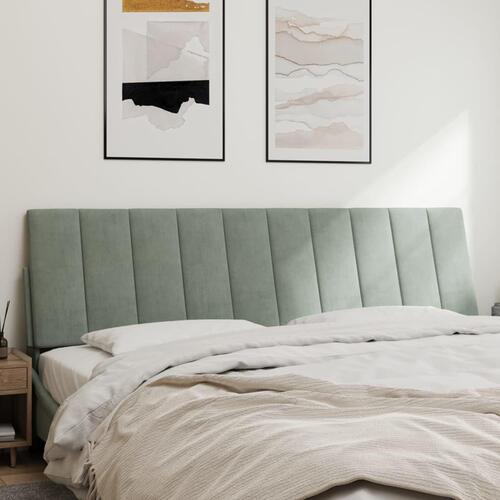 Gavlpude 180 cm velour lysegrå
