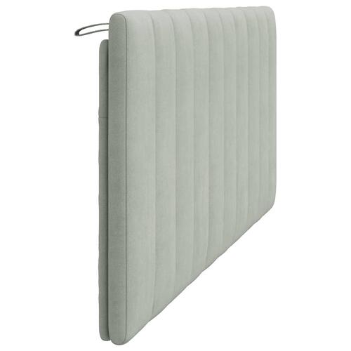 Gavlpude 180 cm velour lysegrå