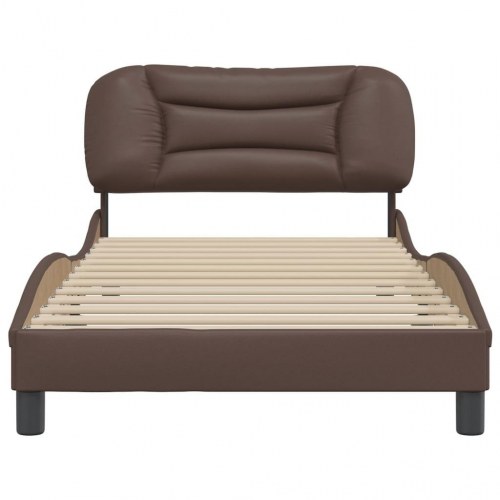 Sengeramme uden madras Hvar 100x200 cm i kunstlæder - brun