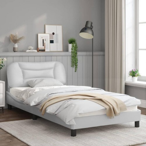 Sengeramme Hvar 100 x 200 cm i hvidt kunstlæder