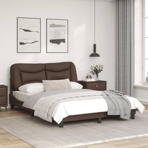 Sengeramme uden madras Hvar 140x200 cm kunstlæder brun