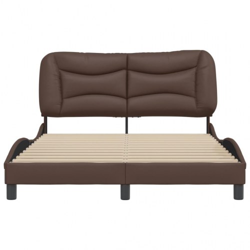 Sengeramme uden madras Hvar 140x200 cm kunstlæder brun