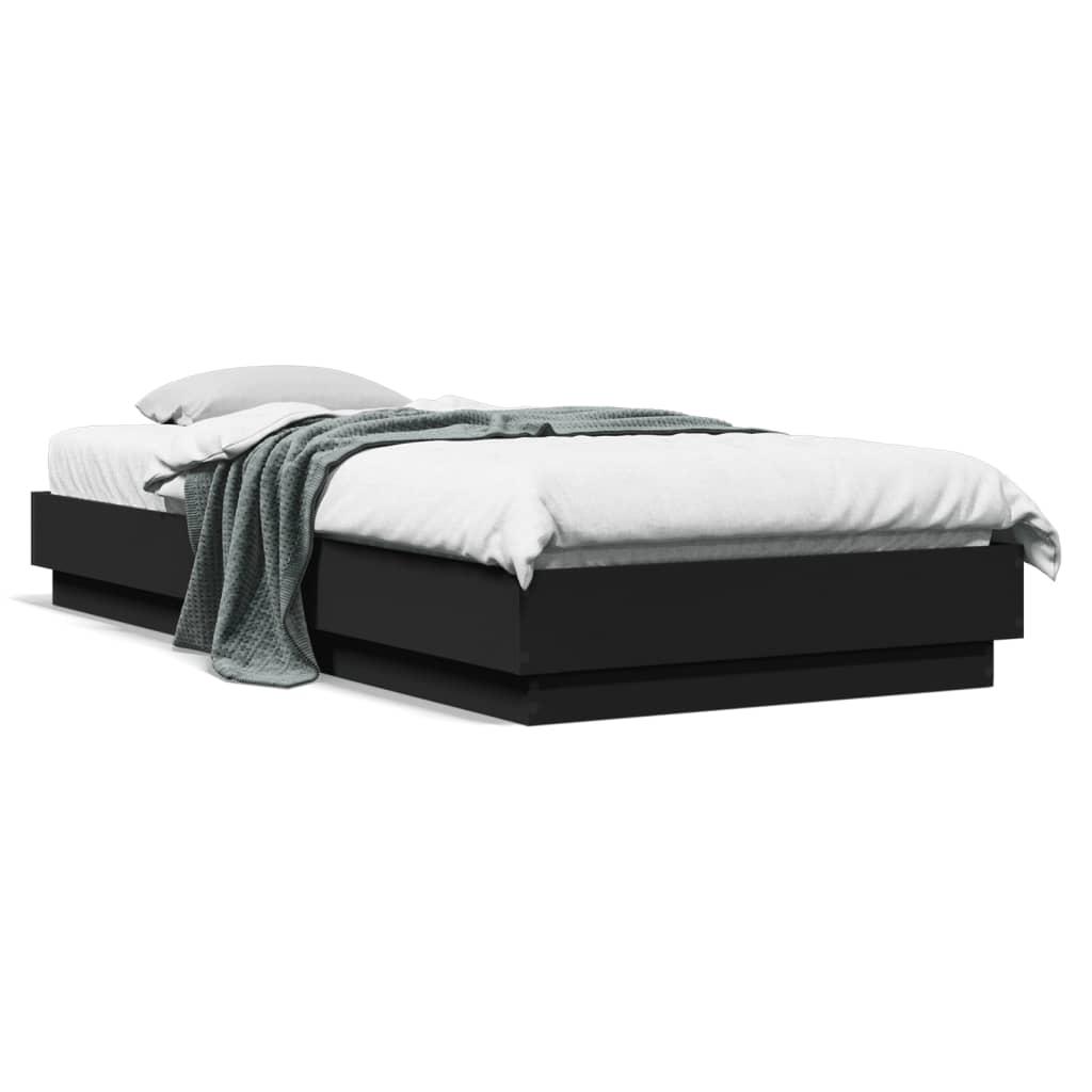 Sengeramme Med Led-Lys - Sort / 100 x 200 cm