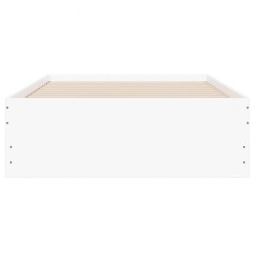 Sengeramme med skuffer 90×200 cm - hvid, konstrueret træ