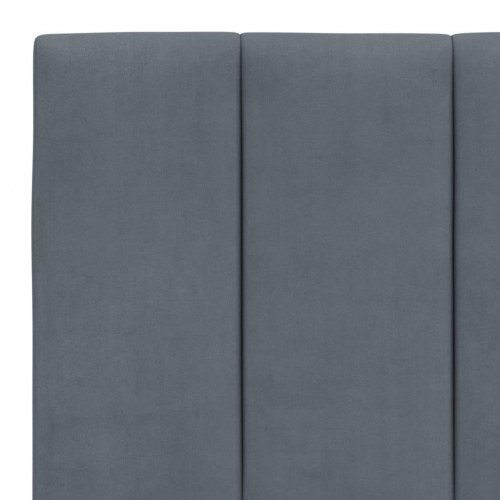 Gavlpude Hanko 200 cm i velour - mørkegrå sengegavlspude