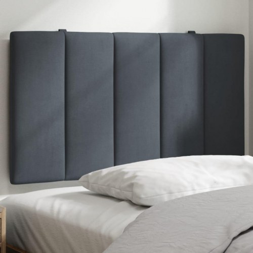 Gavlpude Hanko 80 cm i velour - mørkegrå sengegavlspude