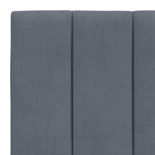 Gavlpude Hanko 80 cm i velour - mørkegrå sengegavlspude