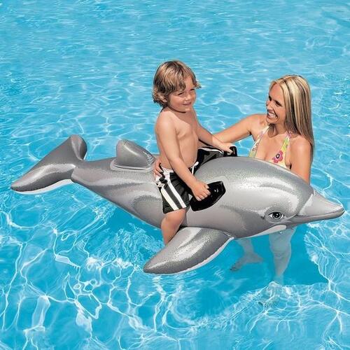 Oppustelig Figur til Pool Intex Delfin (175 X 66 cm)