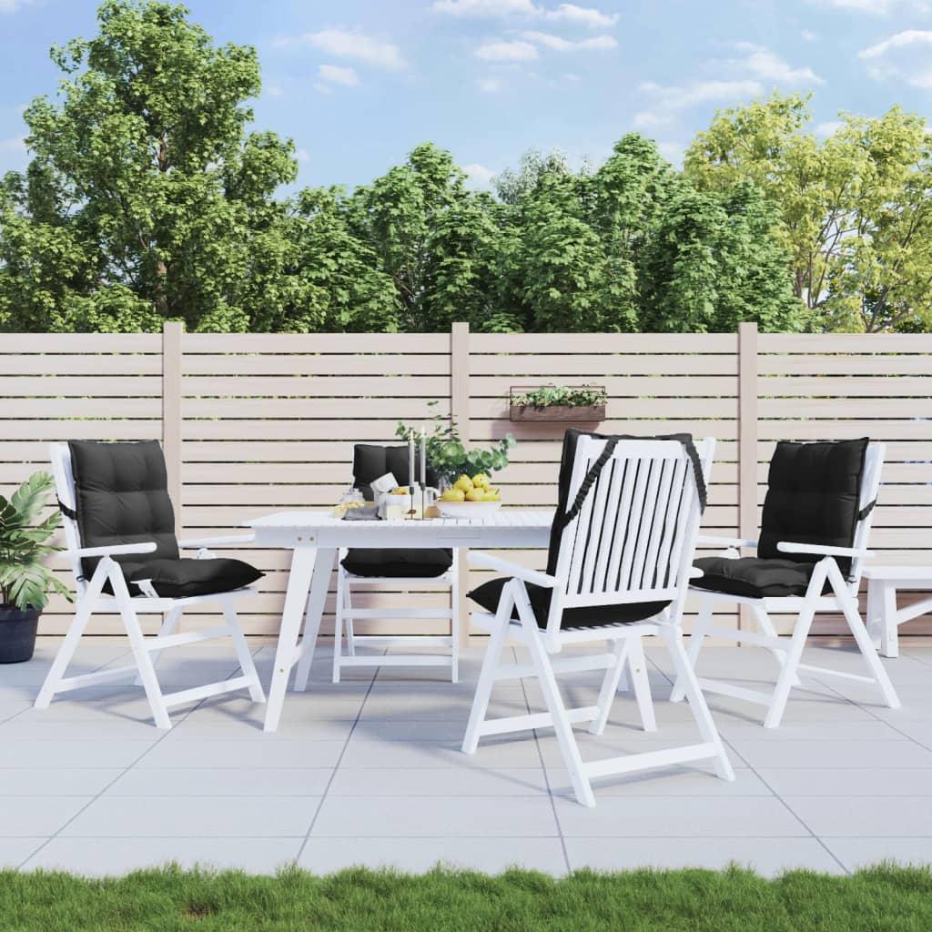 Stolehynde med lav ryg 4 stk. oxfordstof sort