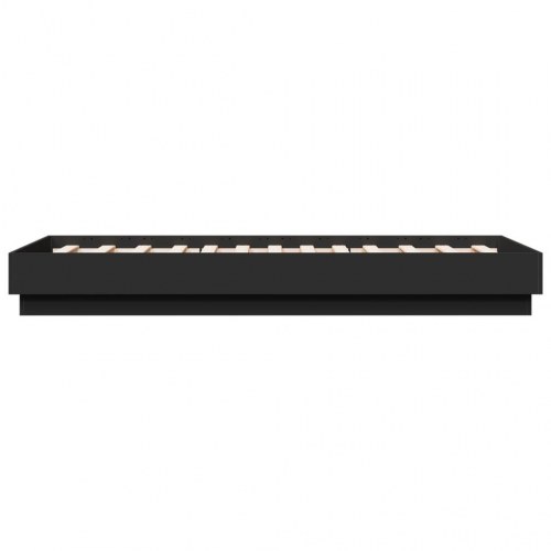 Sengeramme med LED-lys 75 x 190 cm - sort