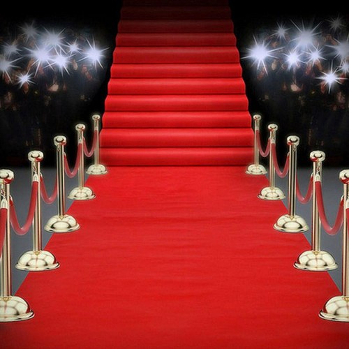 Rødt festtæppe - dekorativ løber til fest og event