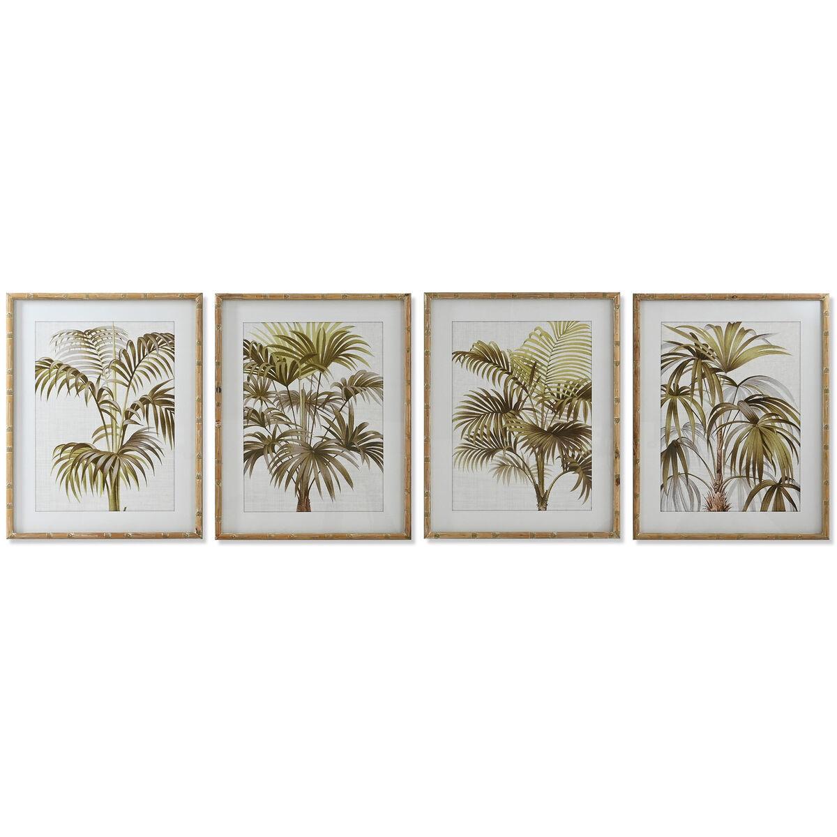 Maleri Home Esprit Palmer Tropisk 55 X 25 X 70 Cm 4 Enheder