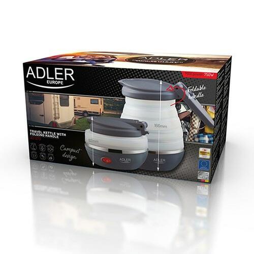 Kedel Adler AD 1279 Hvid Sort Plastik 750 W 0,6 L