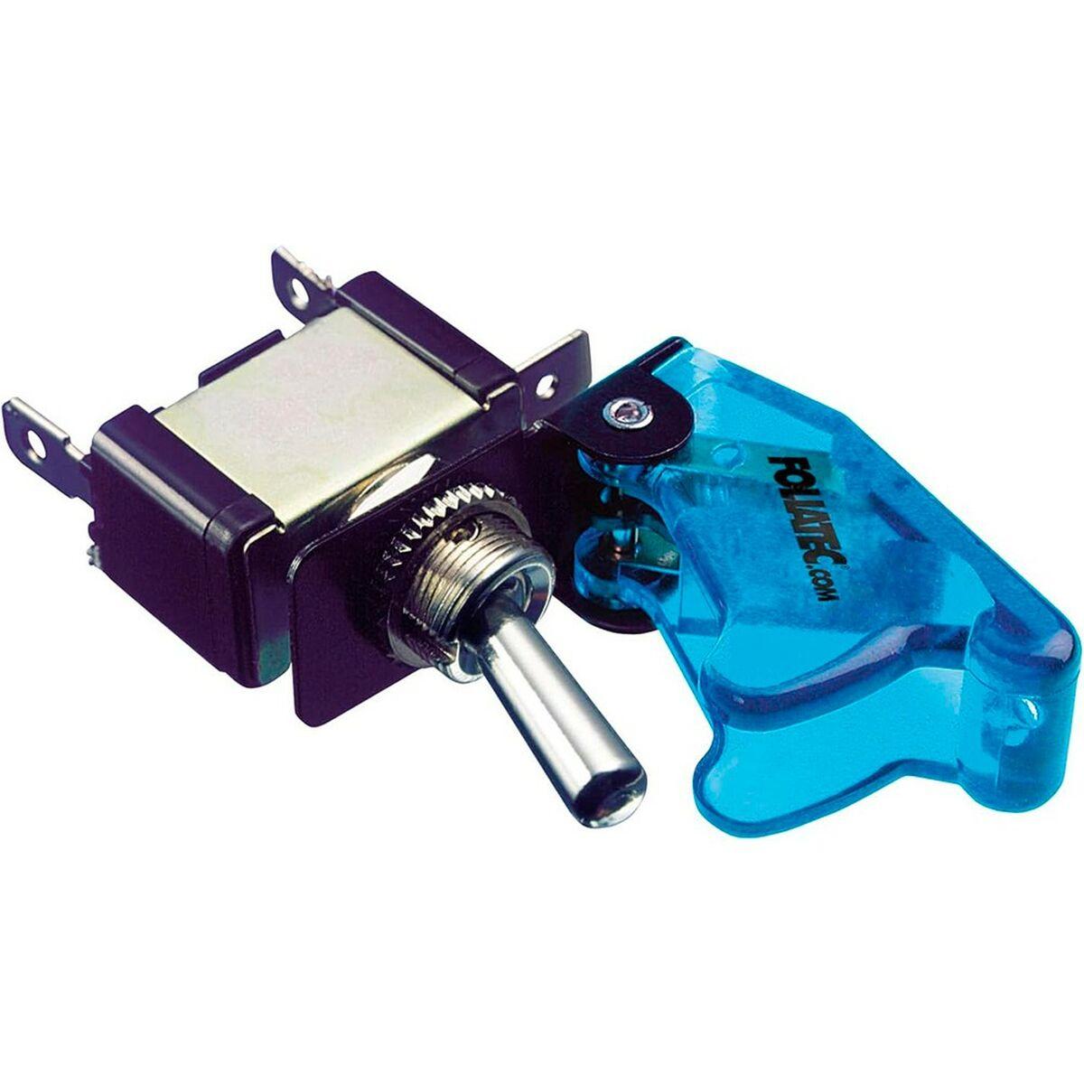 Foliatec tænd/sluk-afbryder med låg - Blå gennemsigtig billede