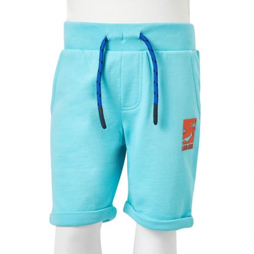 Shorts til børn str. 104 med snøre akvamarinblå