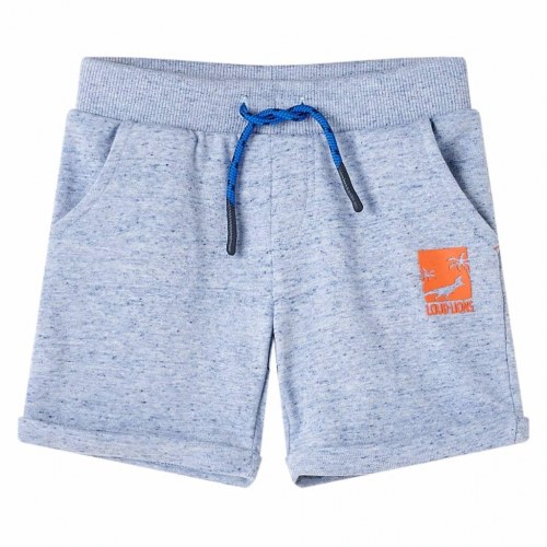 Shorts til børn str. 140 med snøre blåmeleret