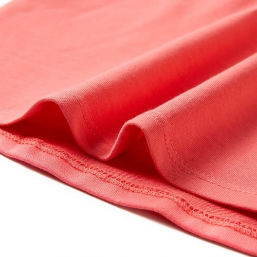 Kjole til børn str. 92 med snøre koralfarvet