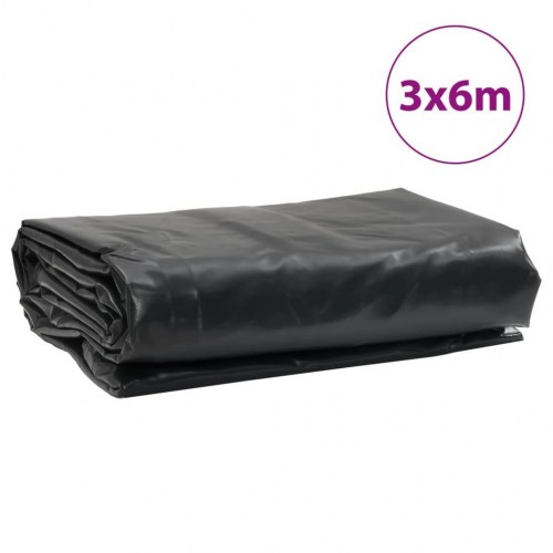 Presenning 3 × 6 m - 650 g/m², antracitgrå
